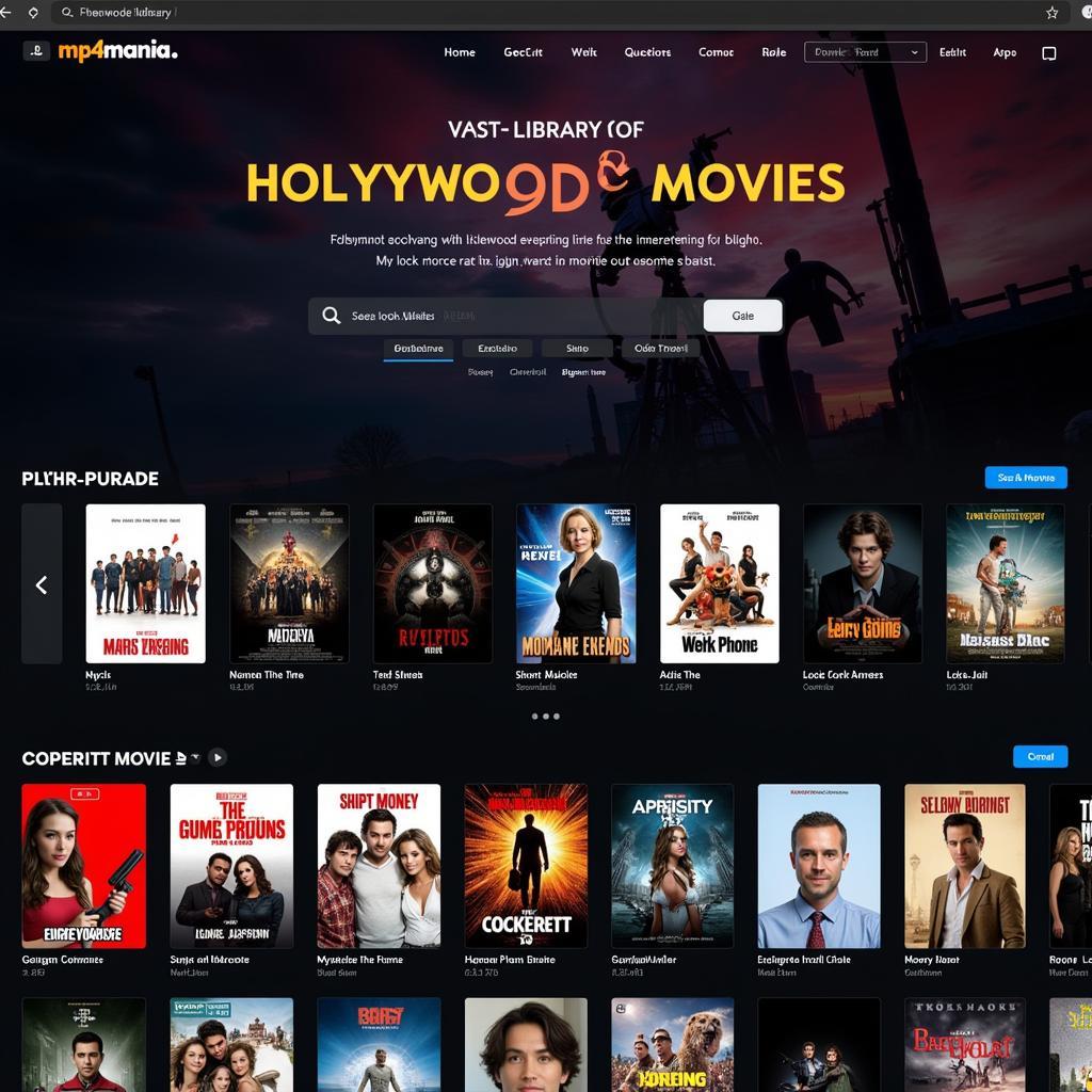 Extensive Library of Hollywood Movies on mp4mania