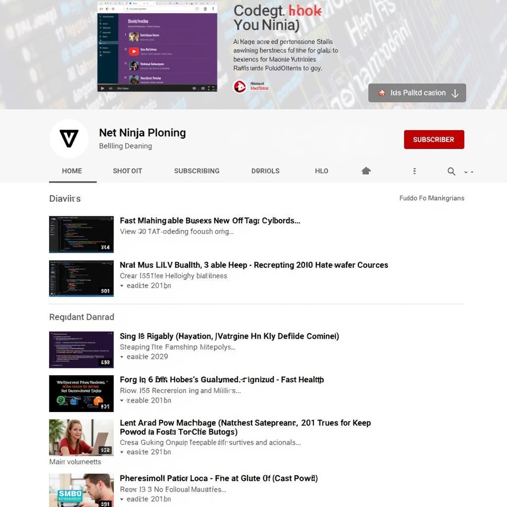 Net Ninja YouTube Channel Screenshot