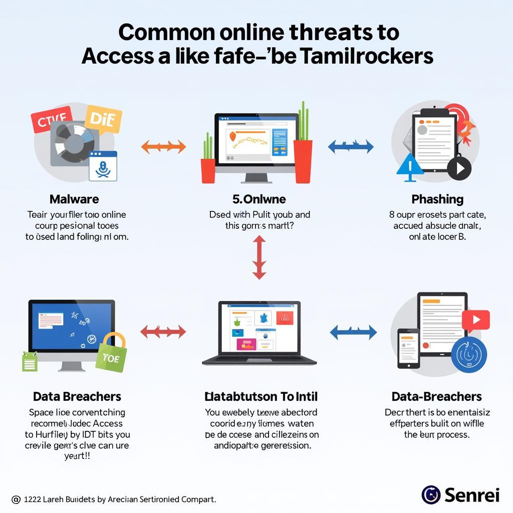 Online Security Risks Associated with Tamilrockers: A visual representation of the potential dangers of downloading from unsecured websites.