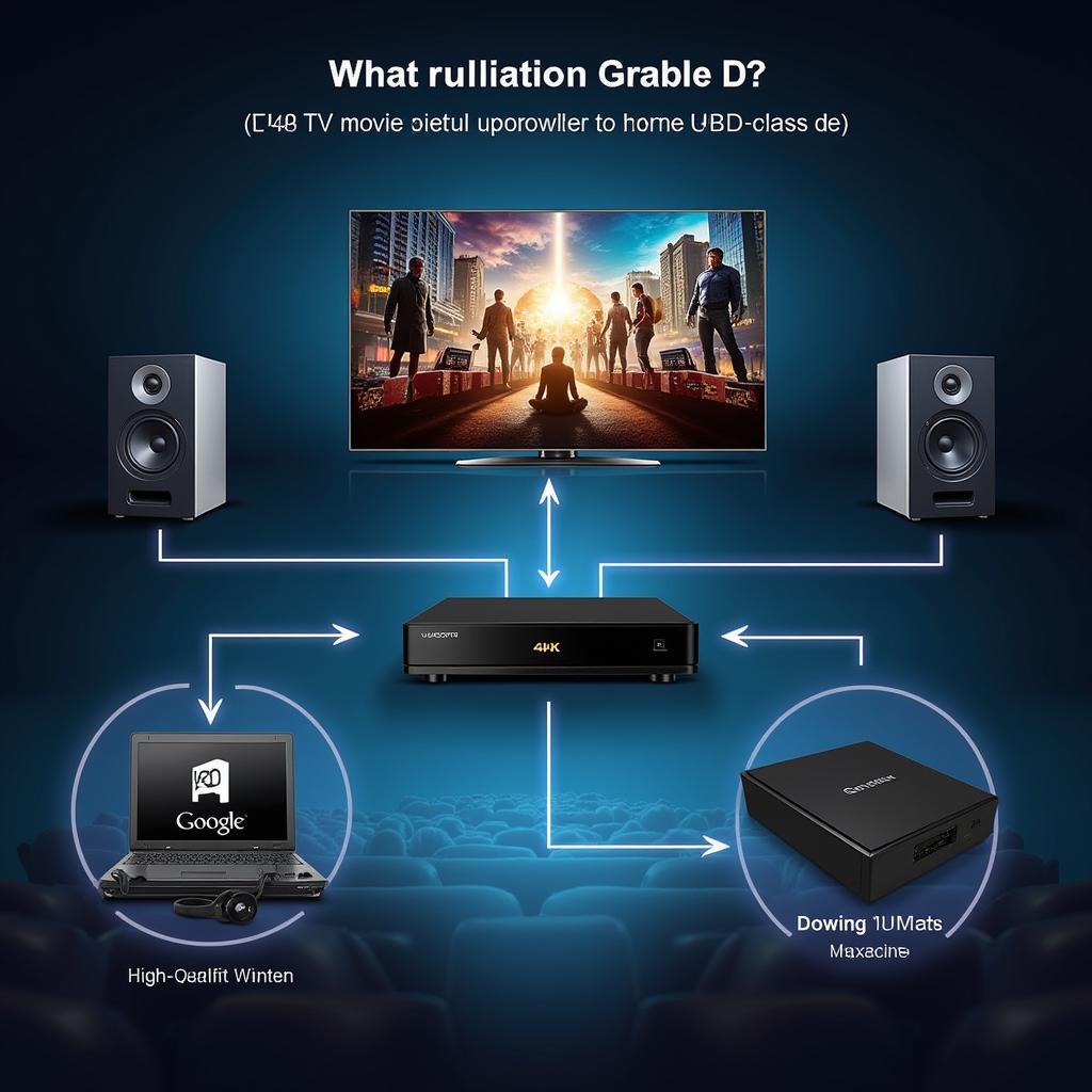 Optimal UHD Movie Viewing Setup Diagram