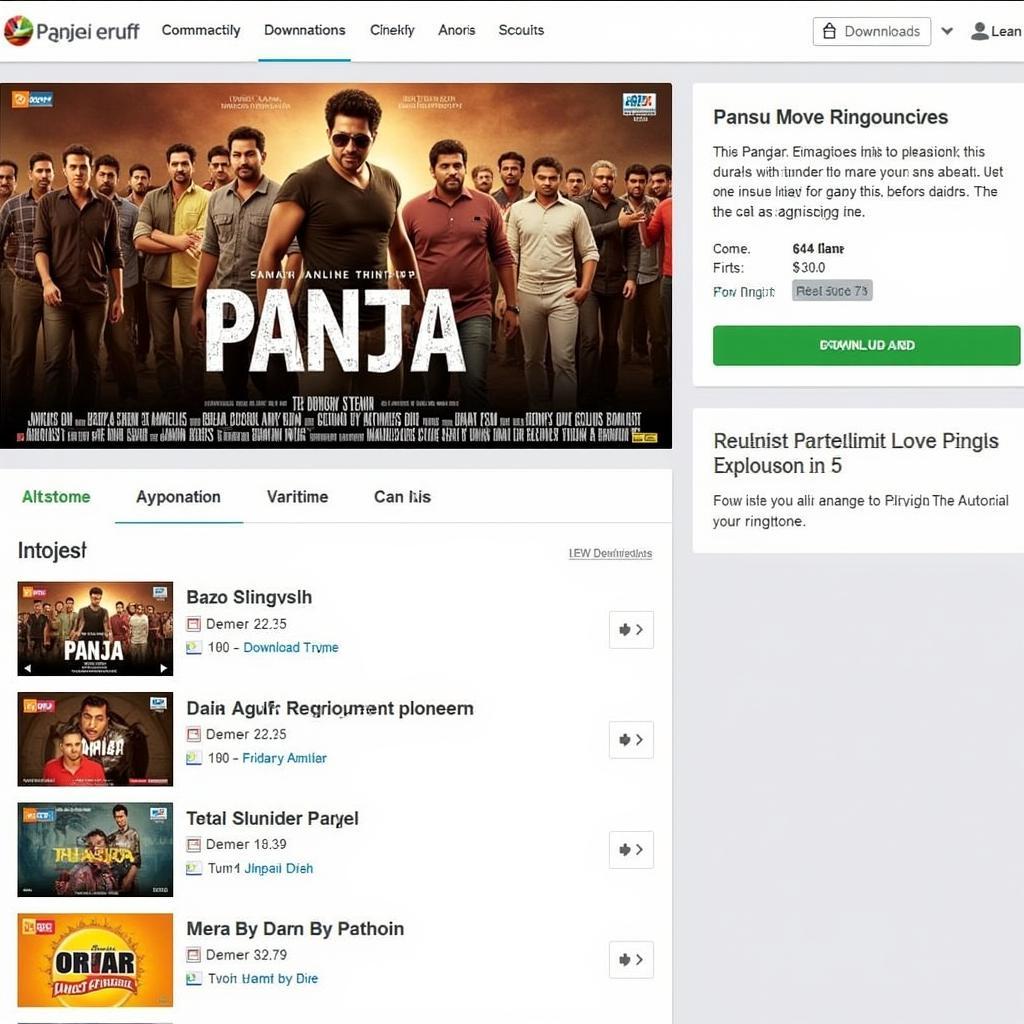 Downloading Panja Movie Ringtones