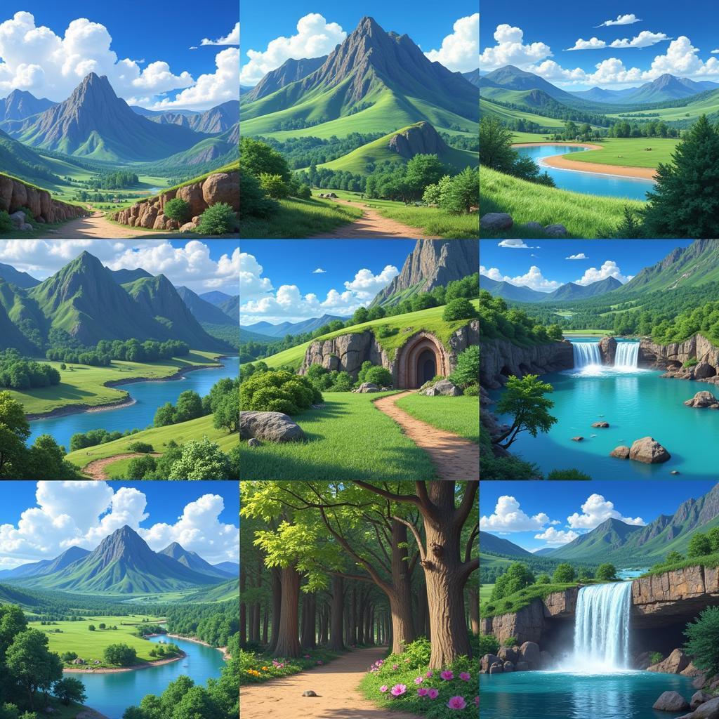 Diverse Landscapes in Pokemon Movies