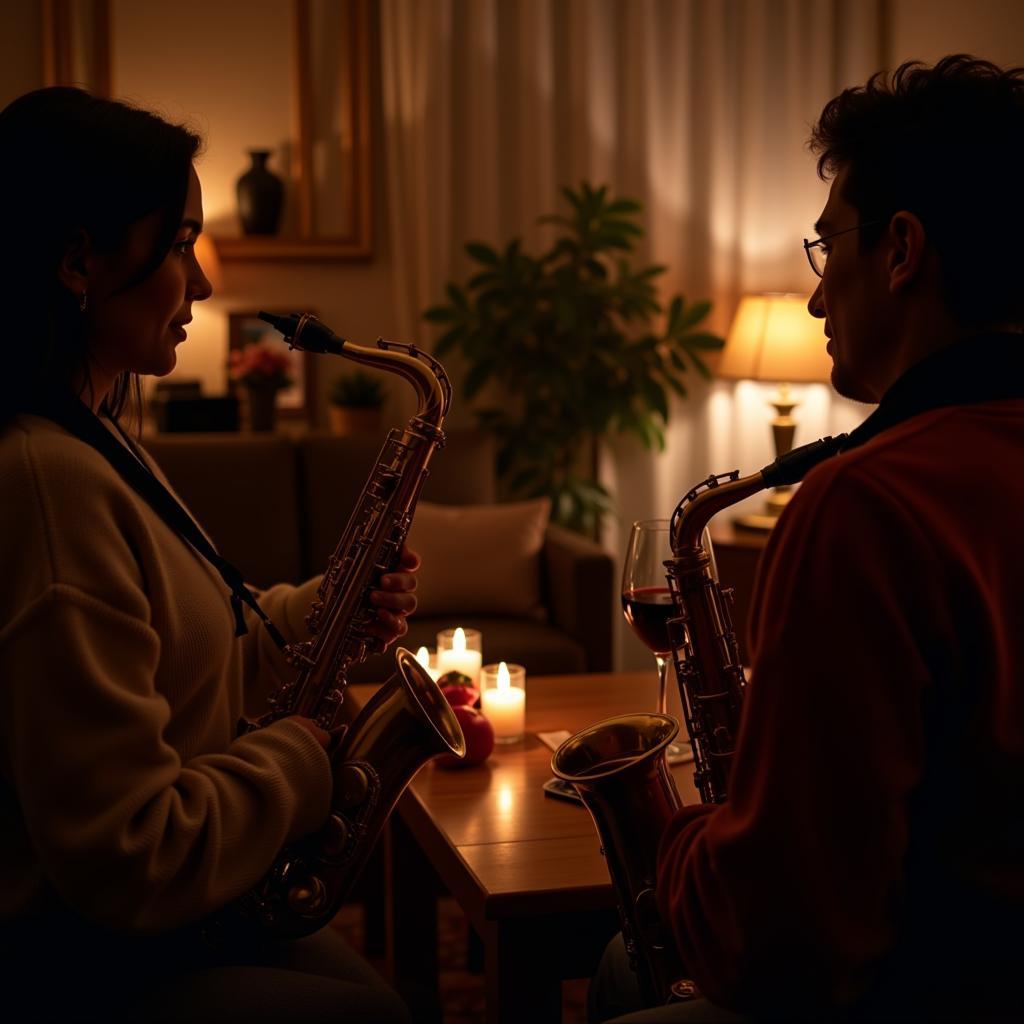 Romantic Evening with Sax Music