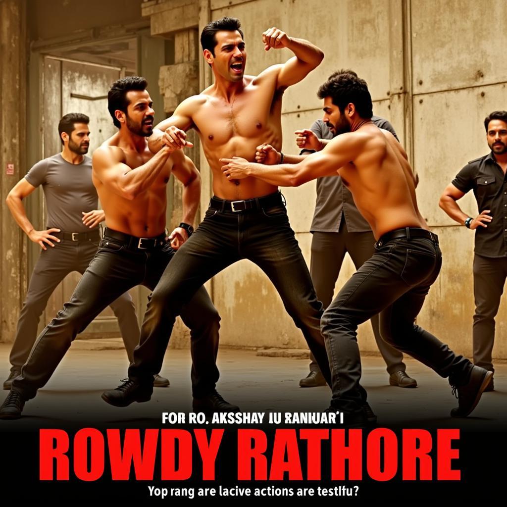 Akshay Kumar in an action sequence from Rowdy Rathore