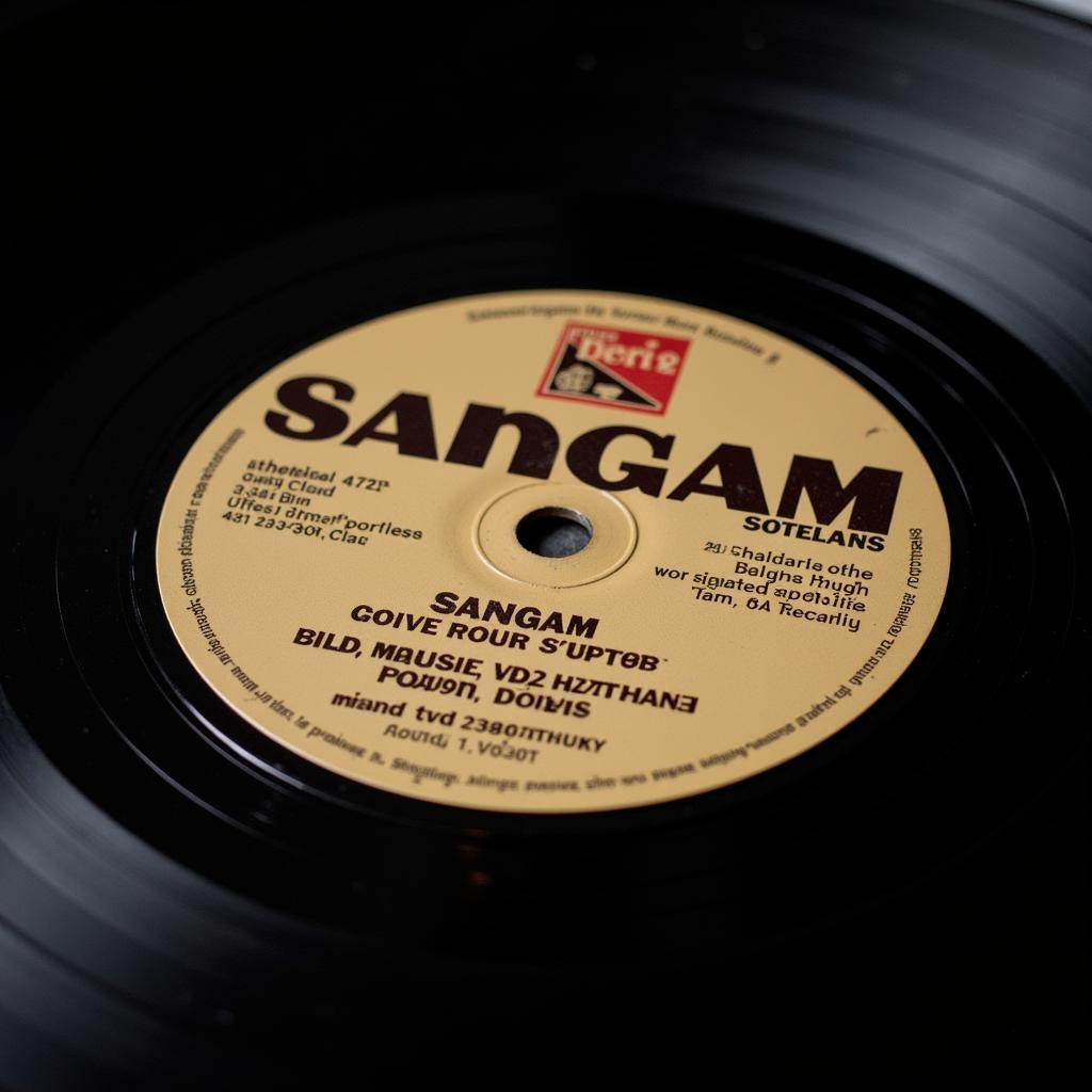 Vintage Vinyl Record of the Sangam Movie Soundtrack.