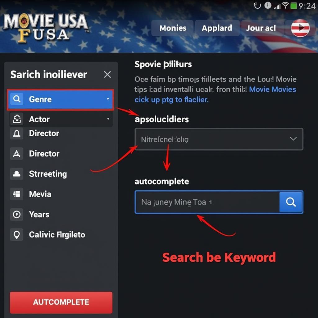 Navigating the Search Interface on Movie USA Full HD