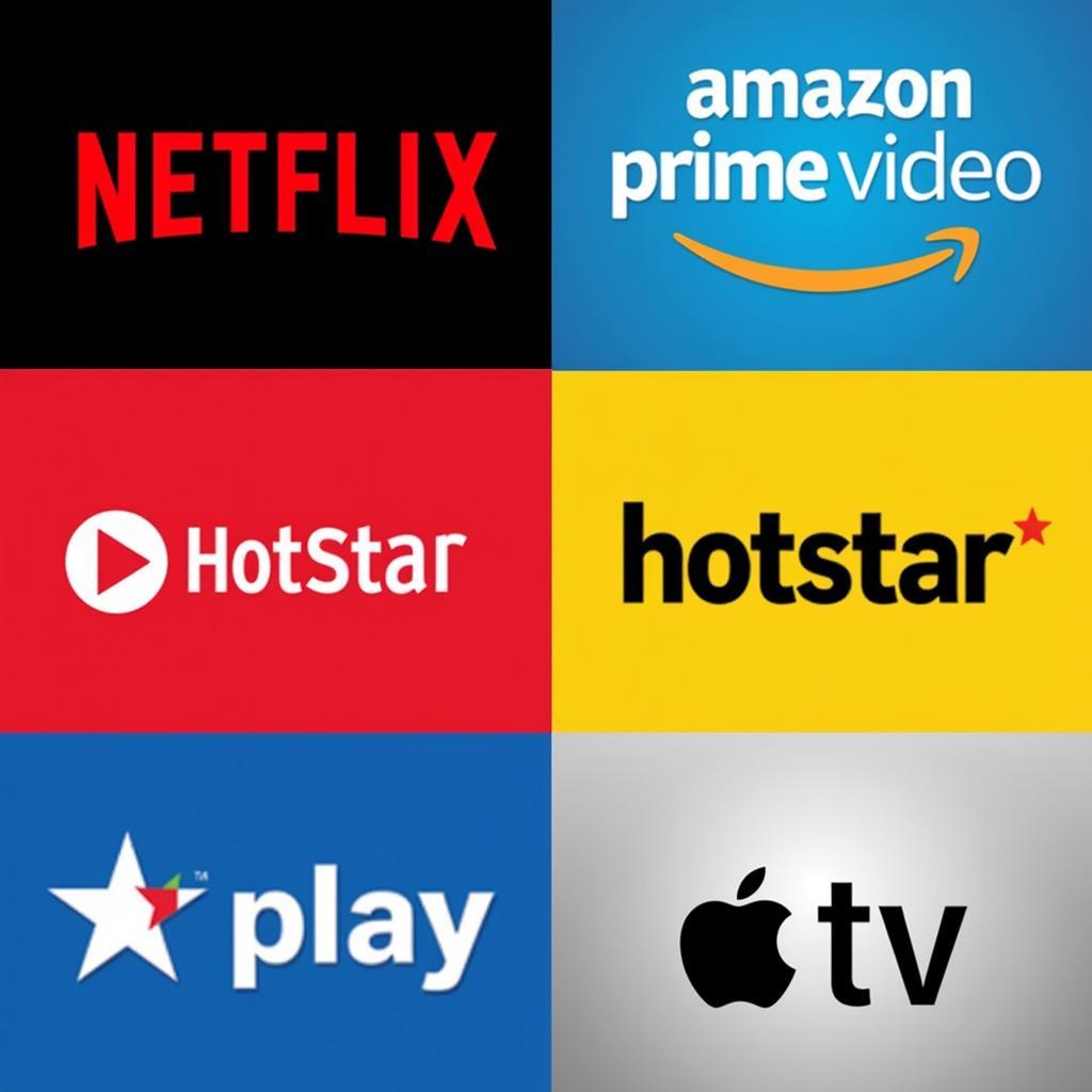 Logos of Popular Streaming Services