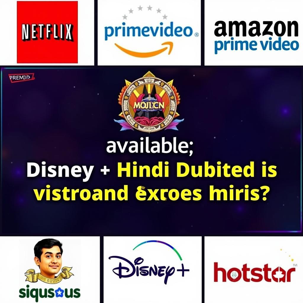 Suicide Squad Streaming Options in Hindi: Logos of various streaming platforms.