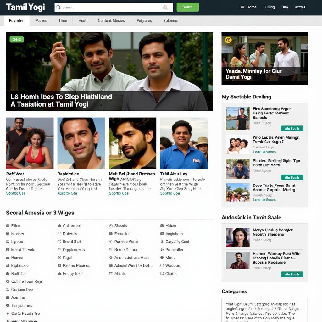 TamilYogi Movies Website Interface