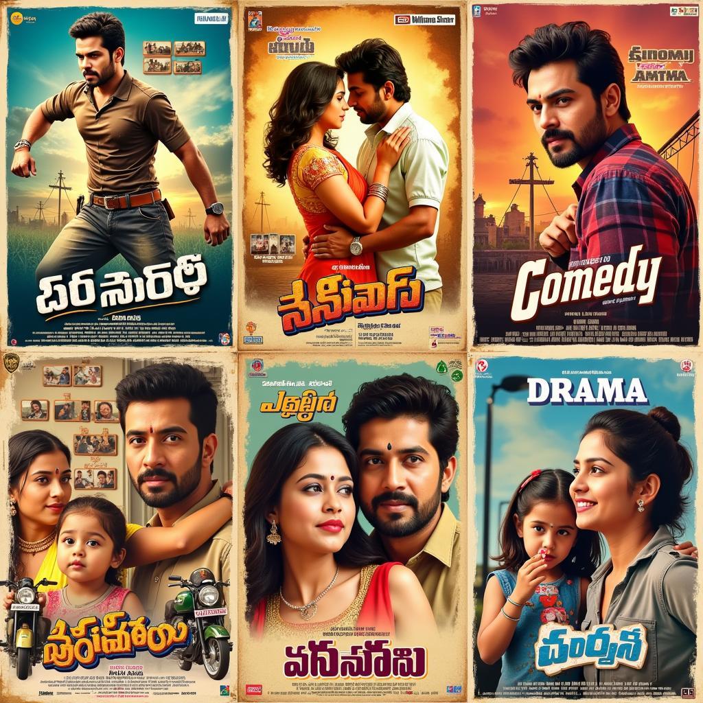 Telugu Movie Genres - Action, Romance, Comedy, Drama