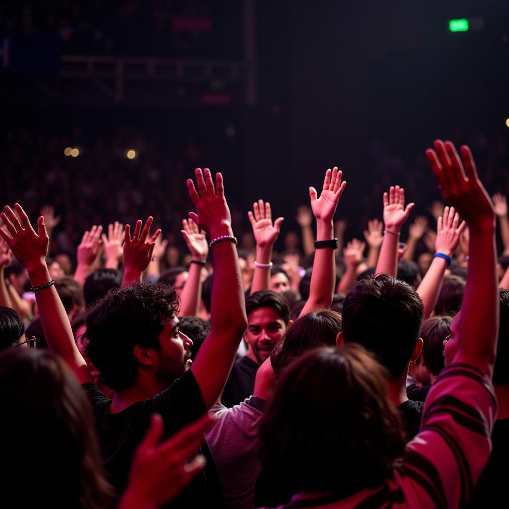 Venkatesh fans enjoying music at a concert