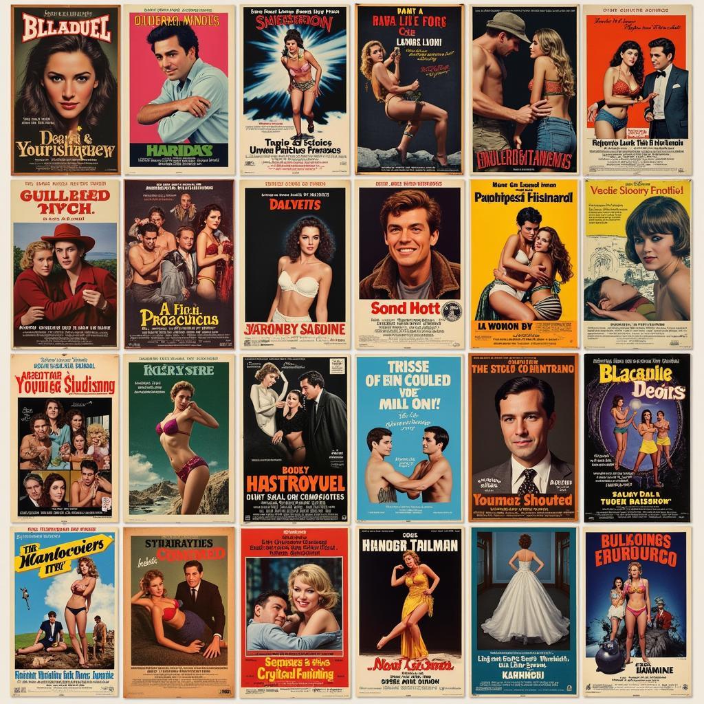 Collection of 1973 adult film posters