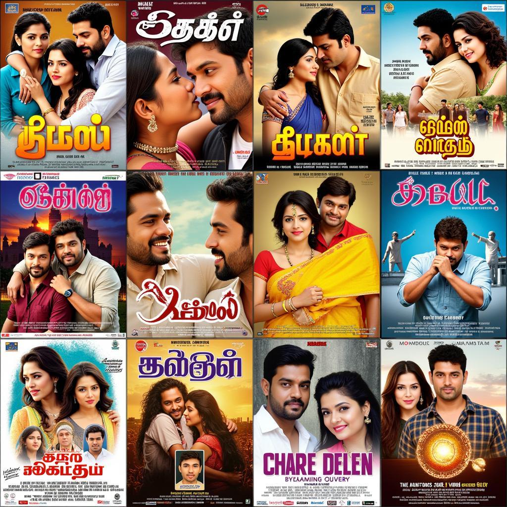 2011 Tamil Movie Posters - A collage showcasing posters of popular Tamil films released in 2011, highlighting the diversity of genres and star power.