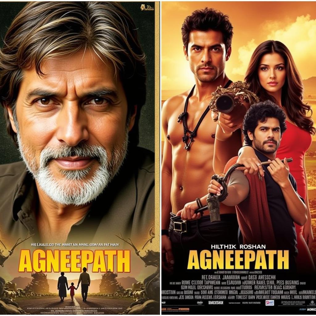 Agneepath Movie Posters - 1990 and 2012 Versions