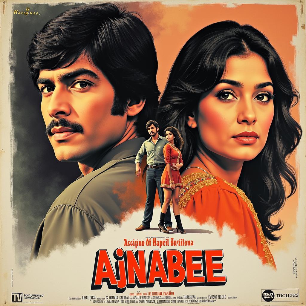 Ajnabee 1974 Movie Poster