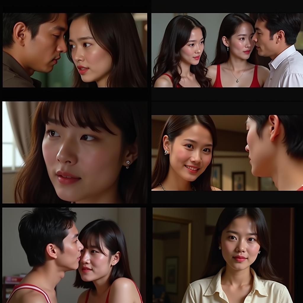 Sensual scenes from an Asian softcore film