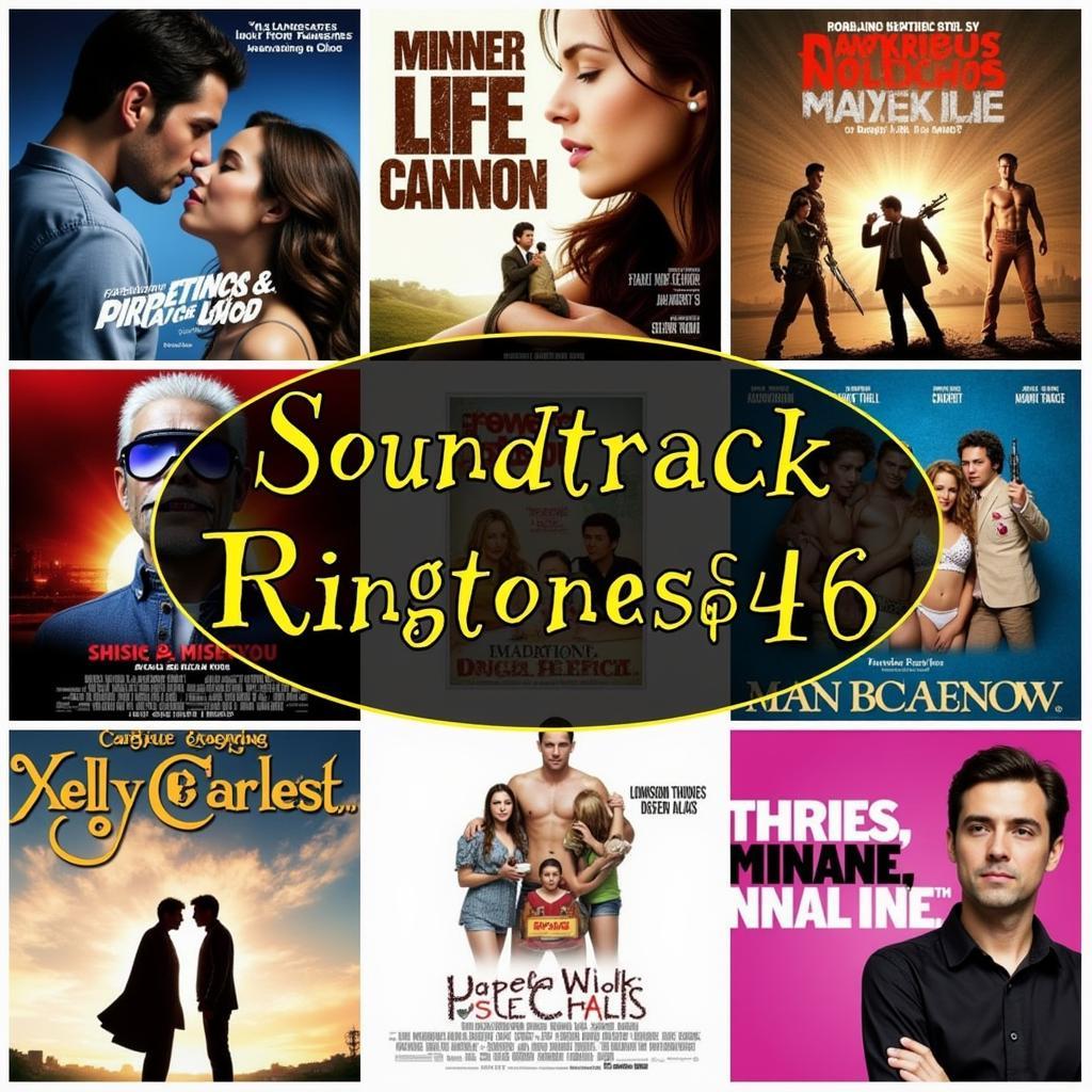 A collage showcasing various movie soundtrack ringtones available for download