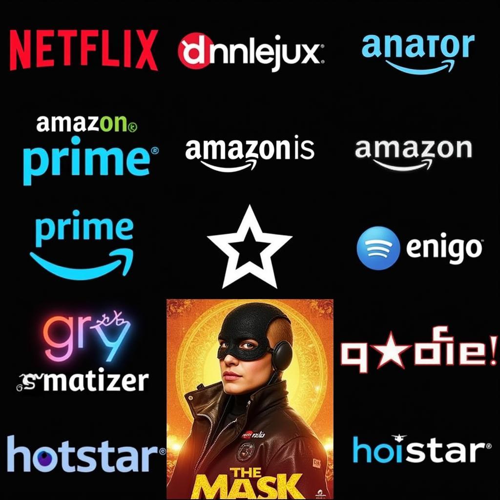 Various platforms offering "The Mask" movie download in Hindi.