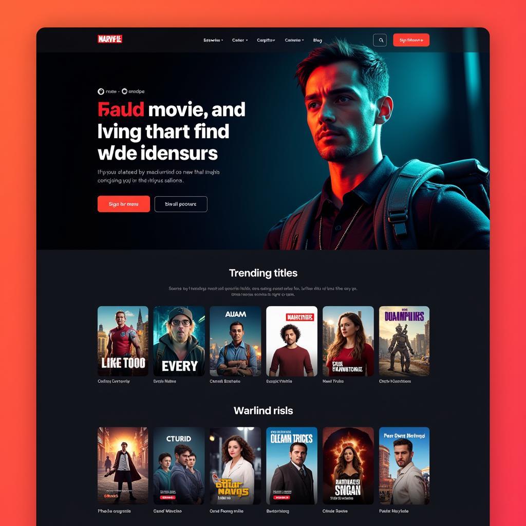 Engaging Movie Website Homepage Design