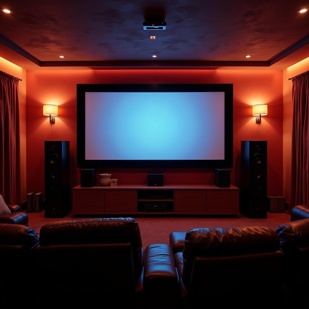 Setting up a home theater for an immersive movie experience.