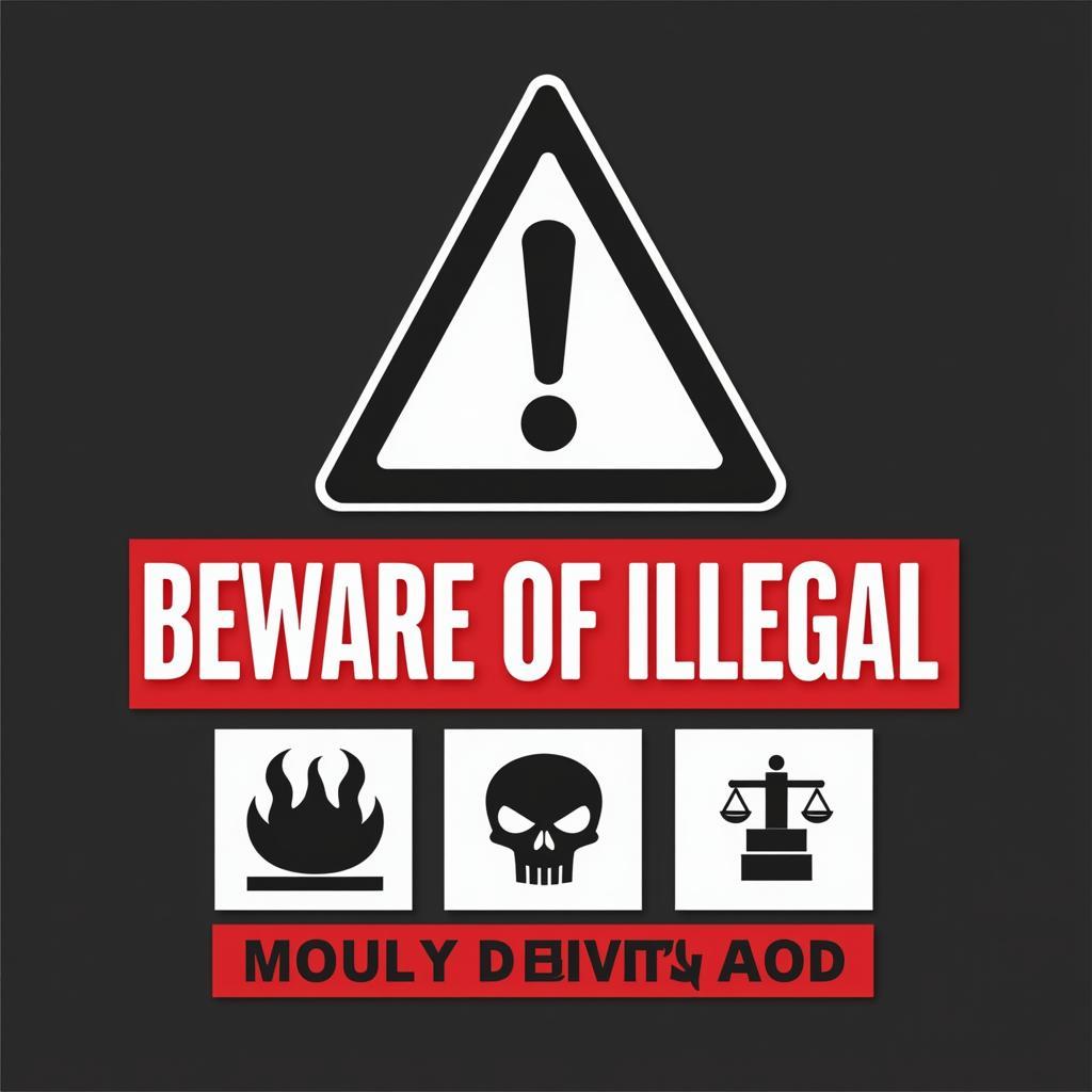 Warning Sign for Illegal Downloads