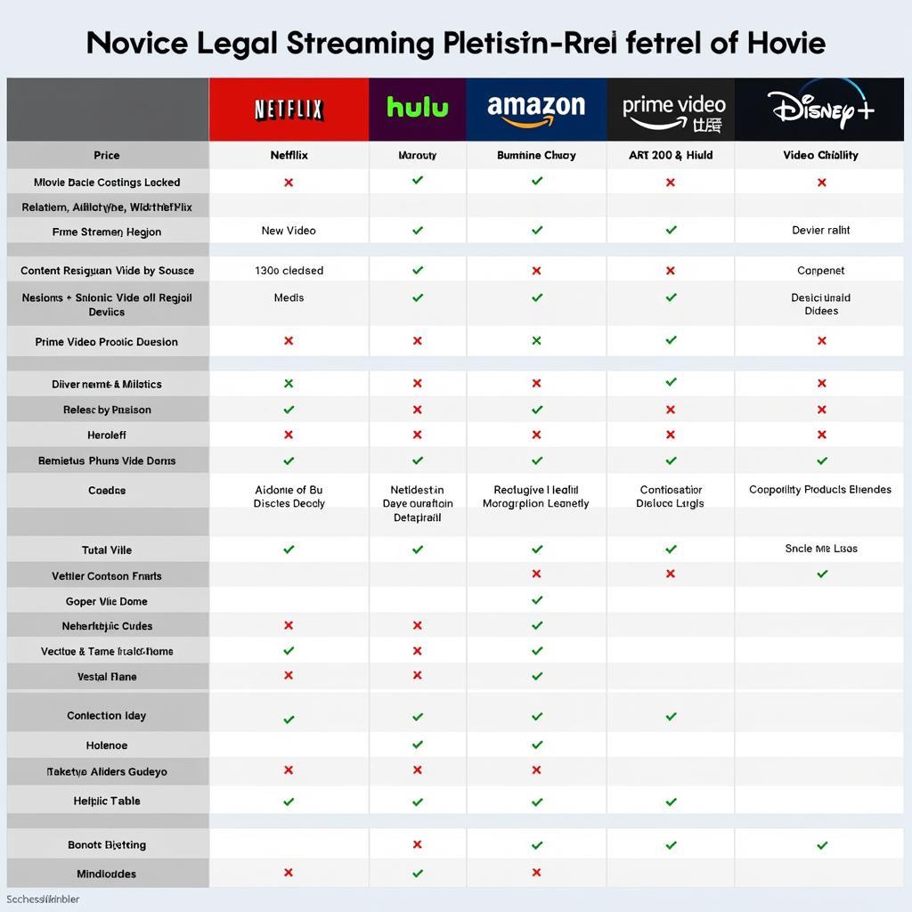 Legal Streaming Platforms Comparison