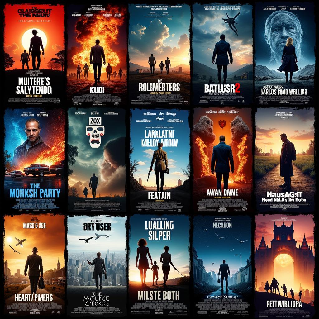 A collage of movie posters showcasing a diverse range of modern American films, including blockbusters, indie films, documentaries, and animated features.