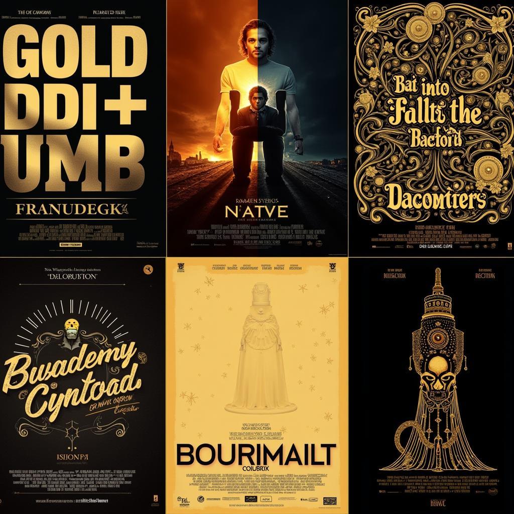 Modern Gold Movie Poster Design