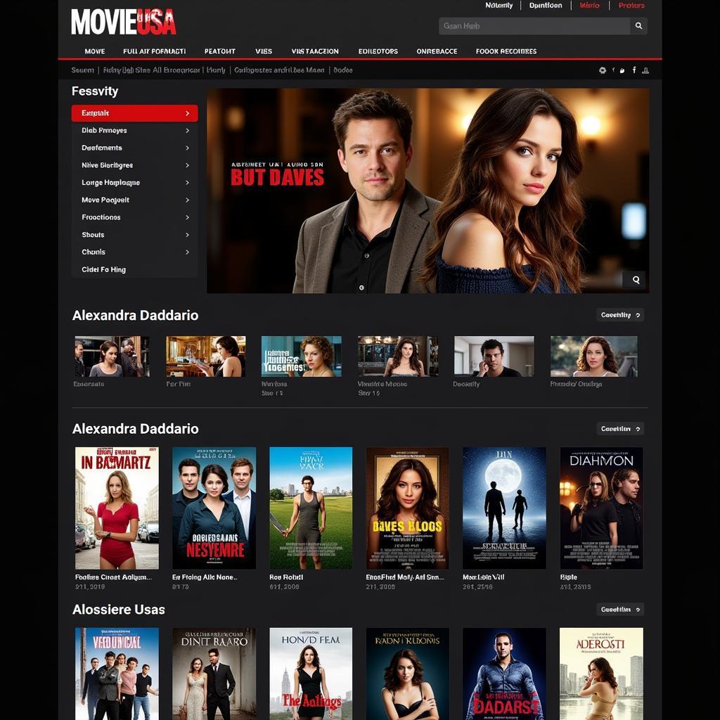 Movie USA Full HD Website Interface