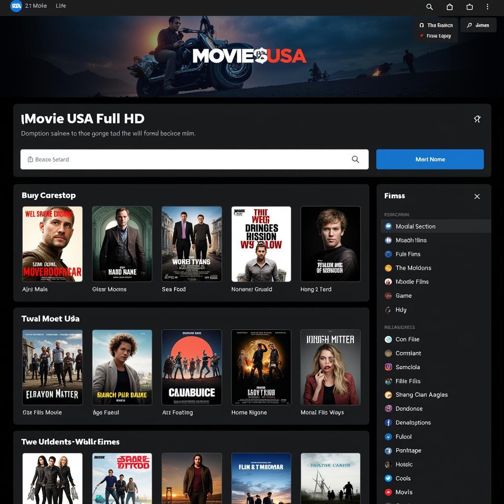 Movie USA Full HD Platform Interface