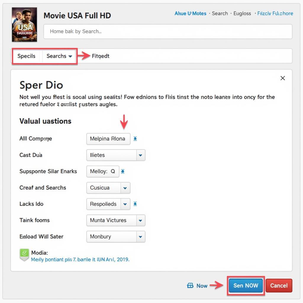 Movie USA Full HD search interface for finding specific themes