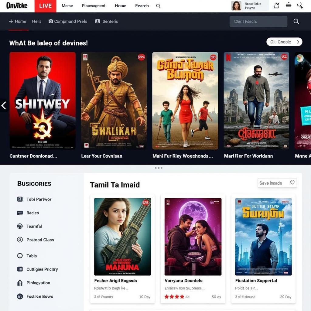 Online Movie Streaming Platform Interface