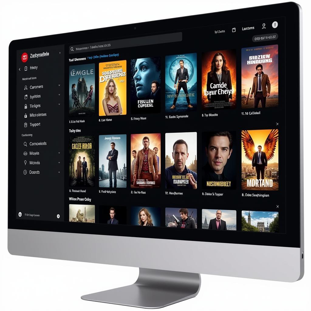 A screenshot of a well-organized digital movie library on a computer.