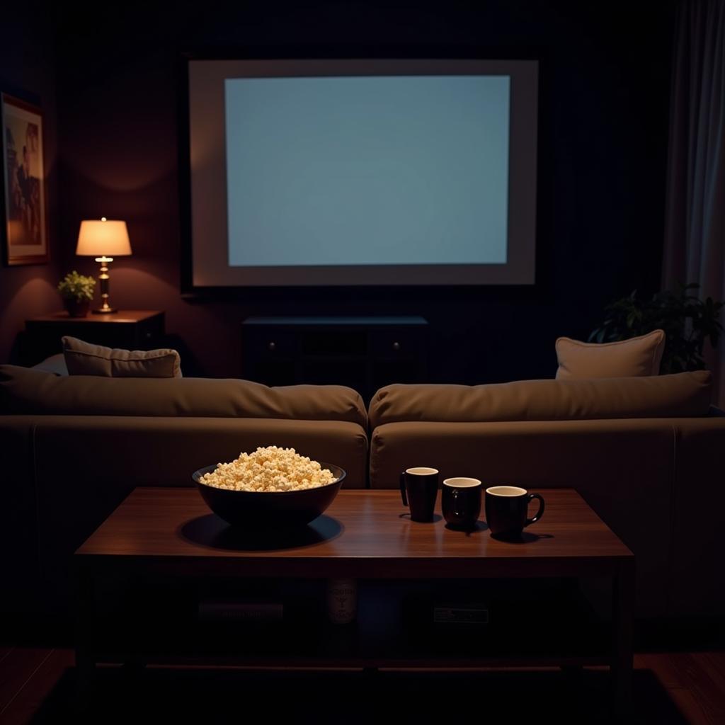 Plank Face Movie Night Setup