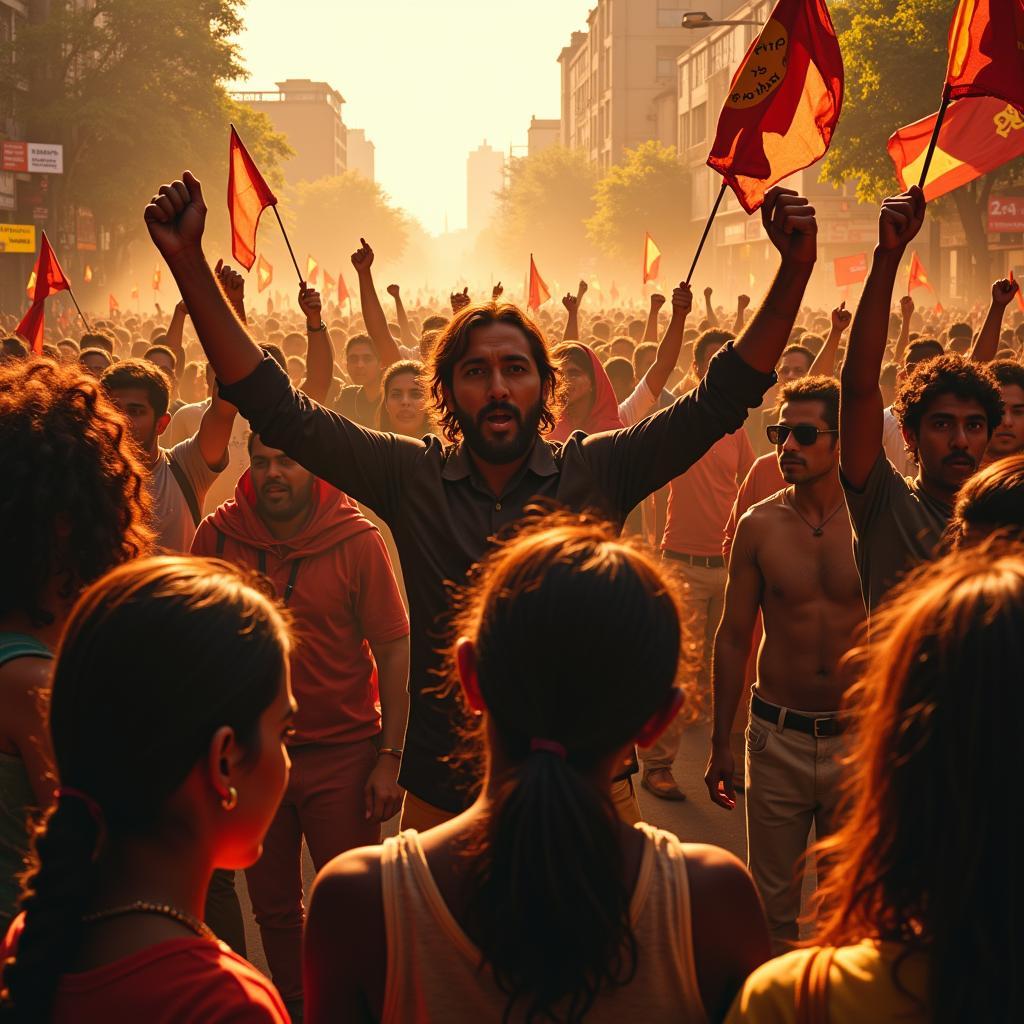 Rang De Basanti Protest Scene