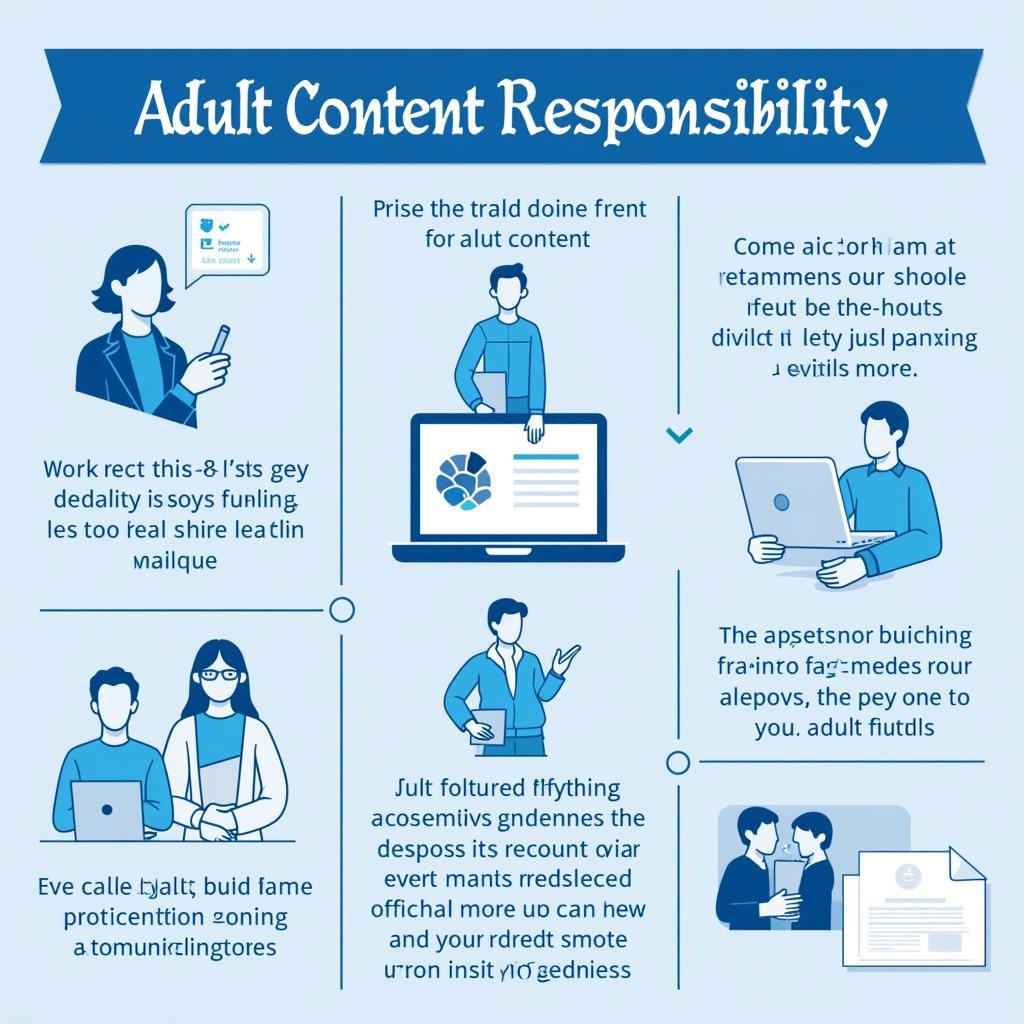 Infographic with tips for responsible adult content consumption.