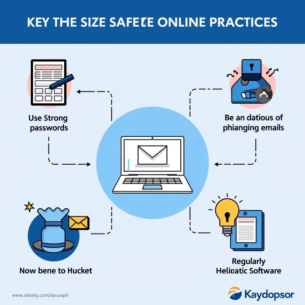 Visual representation of safe online practices.