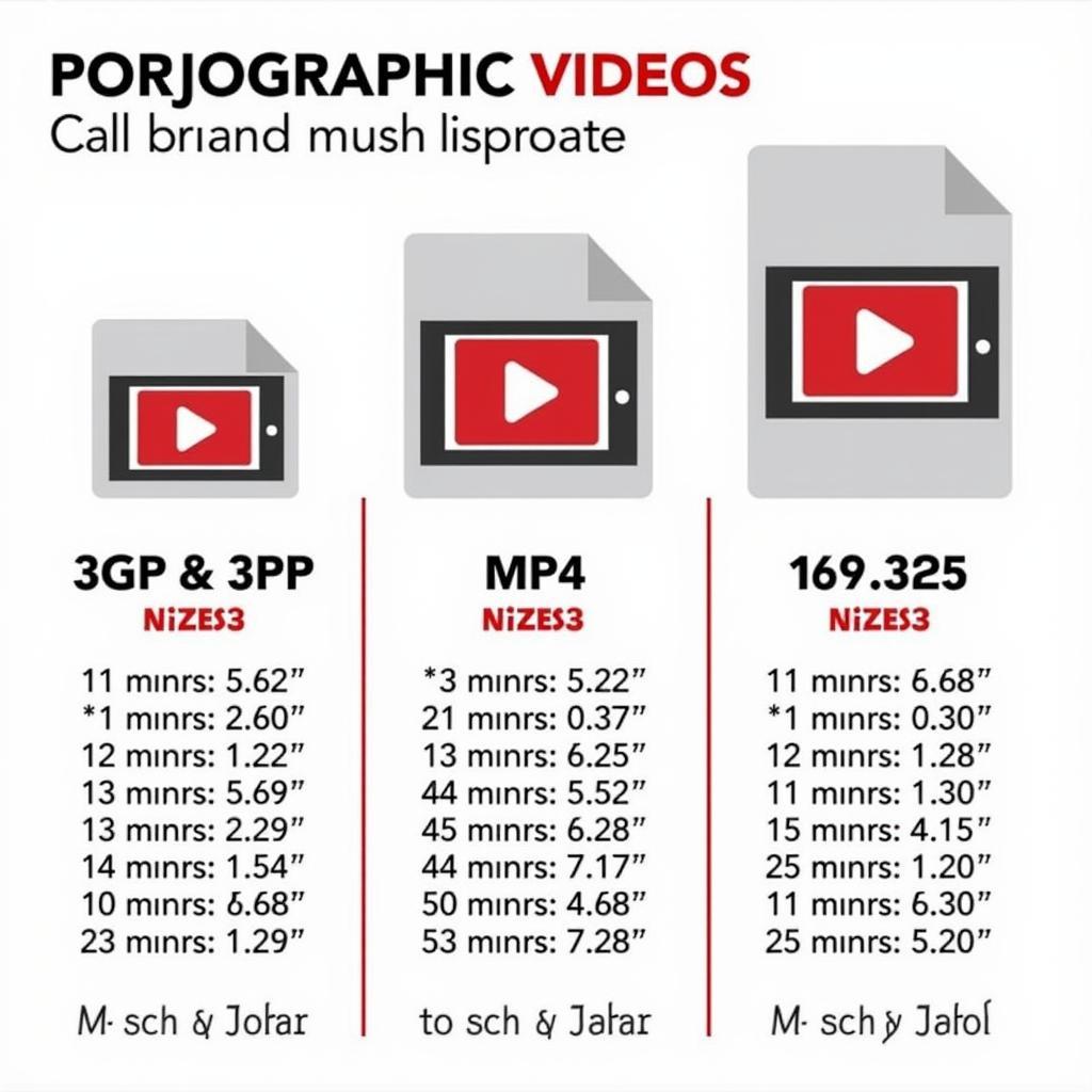 Different file sizes for small porn movies