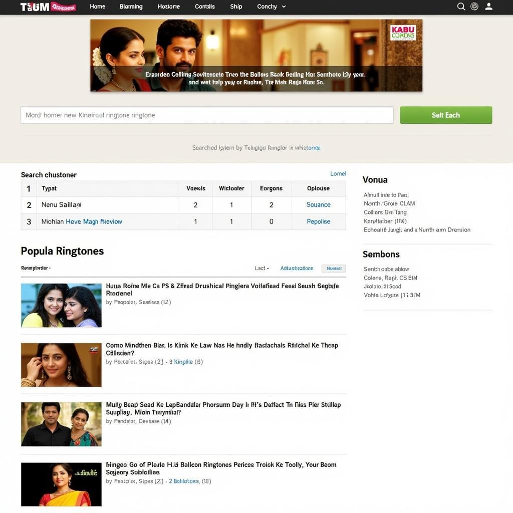 Telugu Movie Ringtones Website