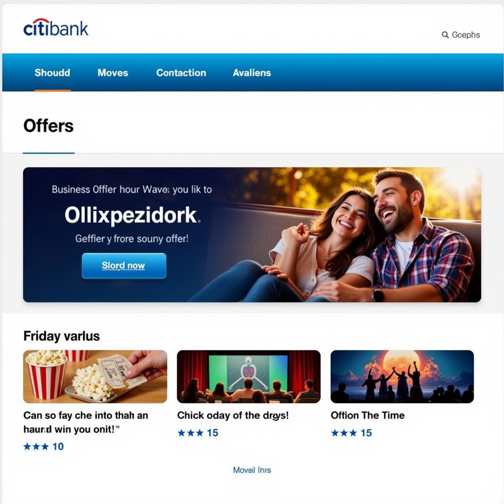 Citibank Website Movie Offers