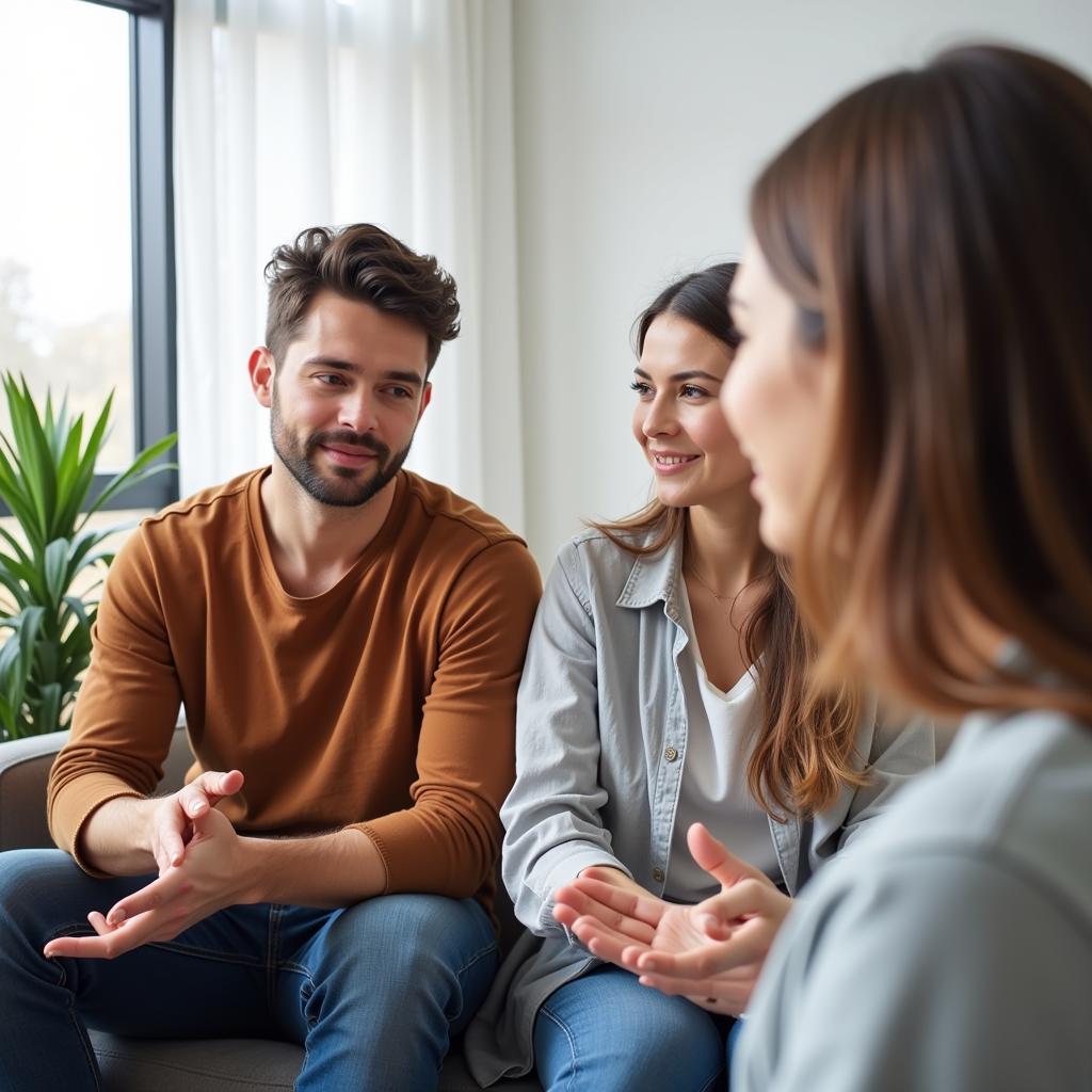 Couple Talking with Therapist