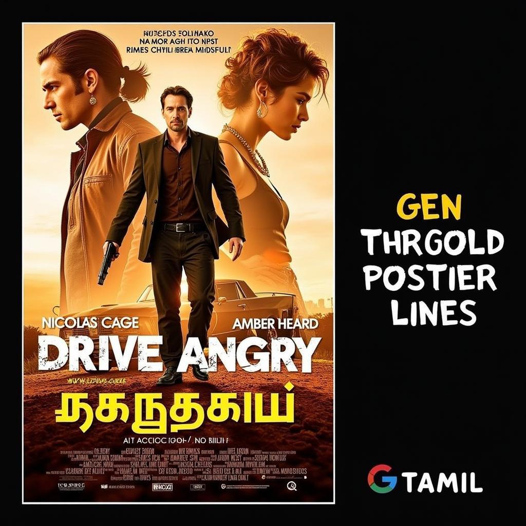 Drive Angry Tamil Dubbed Movie Poster