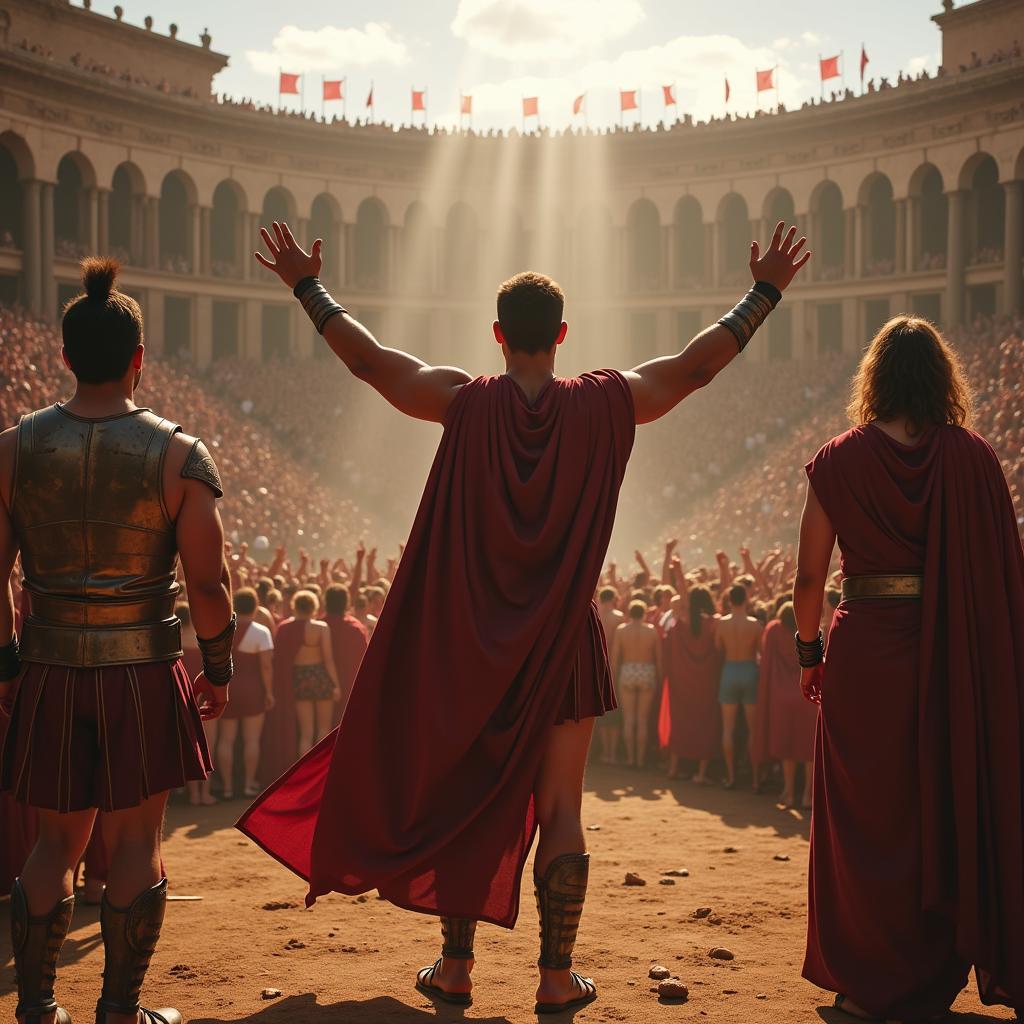 Power Dynamics in Roman Arena Gladiator Films