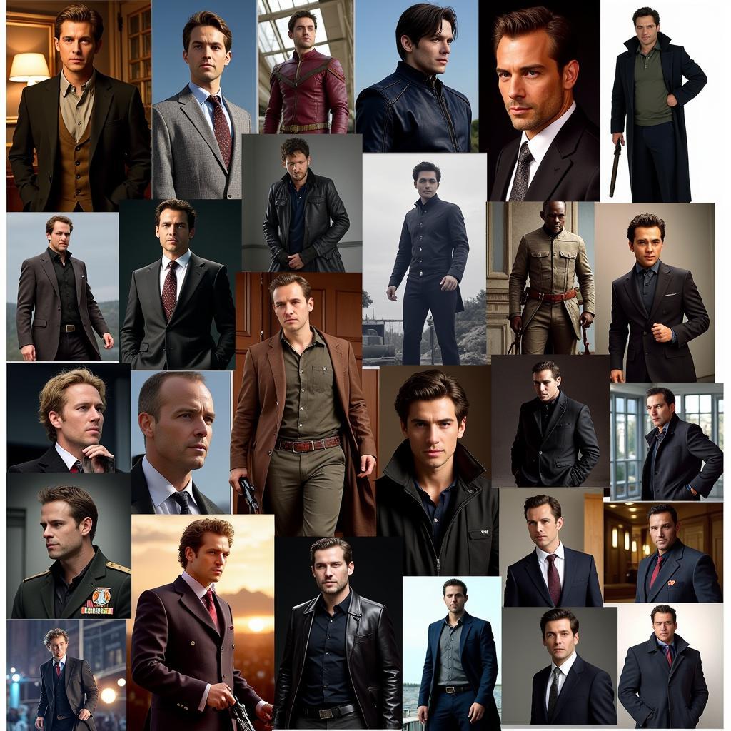 Inspiration for male movie character costumes, from classic to contemporary