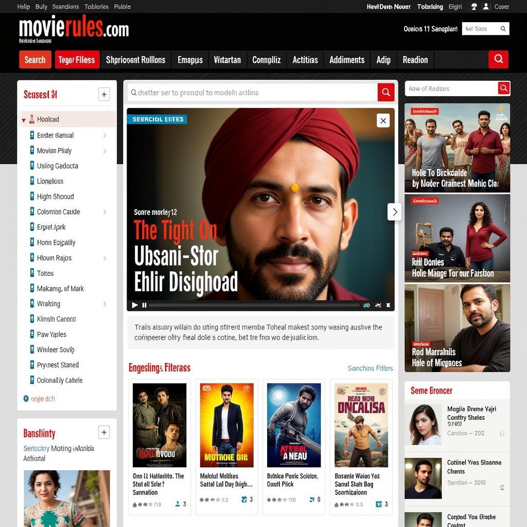 Navigating the Movie Rules.com Kannada Interface