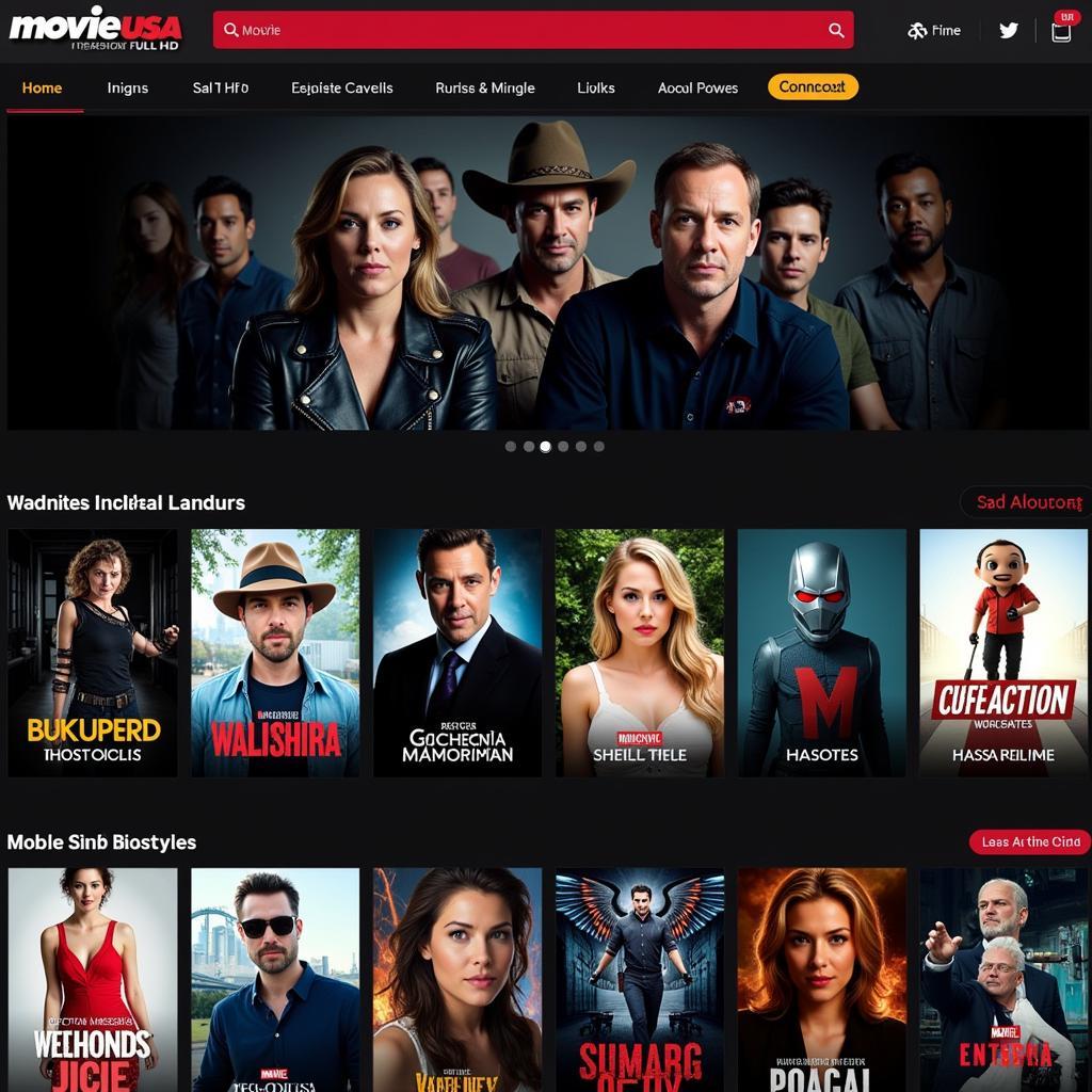 Diverse Movie Selection on Movie USA Full HD