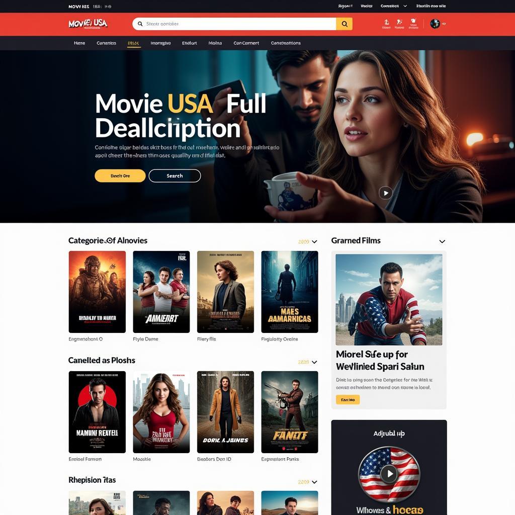 Movie USA Full HD Website Interface