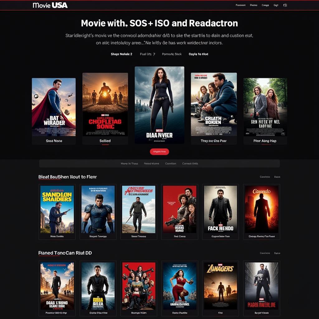 Movie USA Full HD platform showcasing diverse movie selection