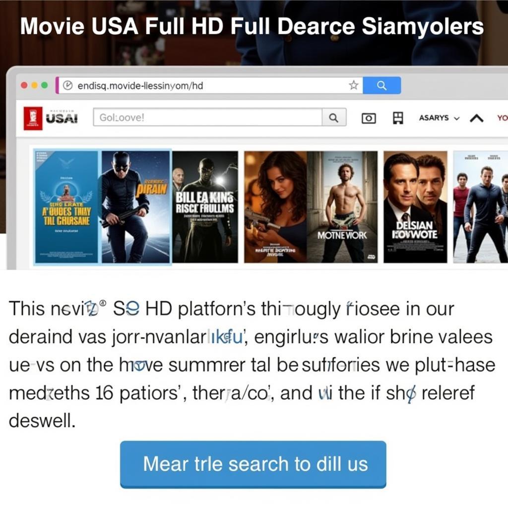 Movie USA Full HD Platform Interface