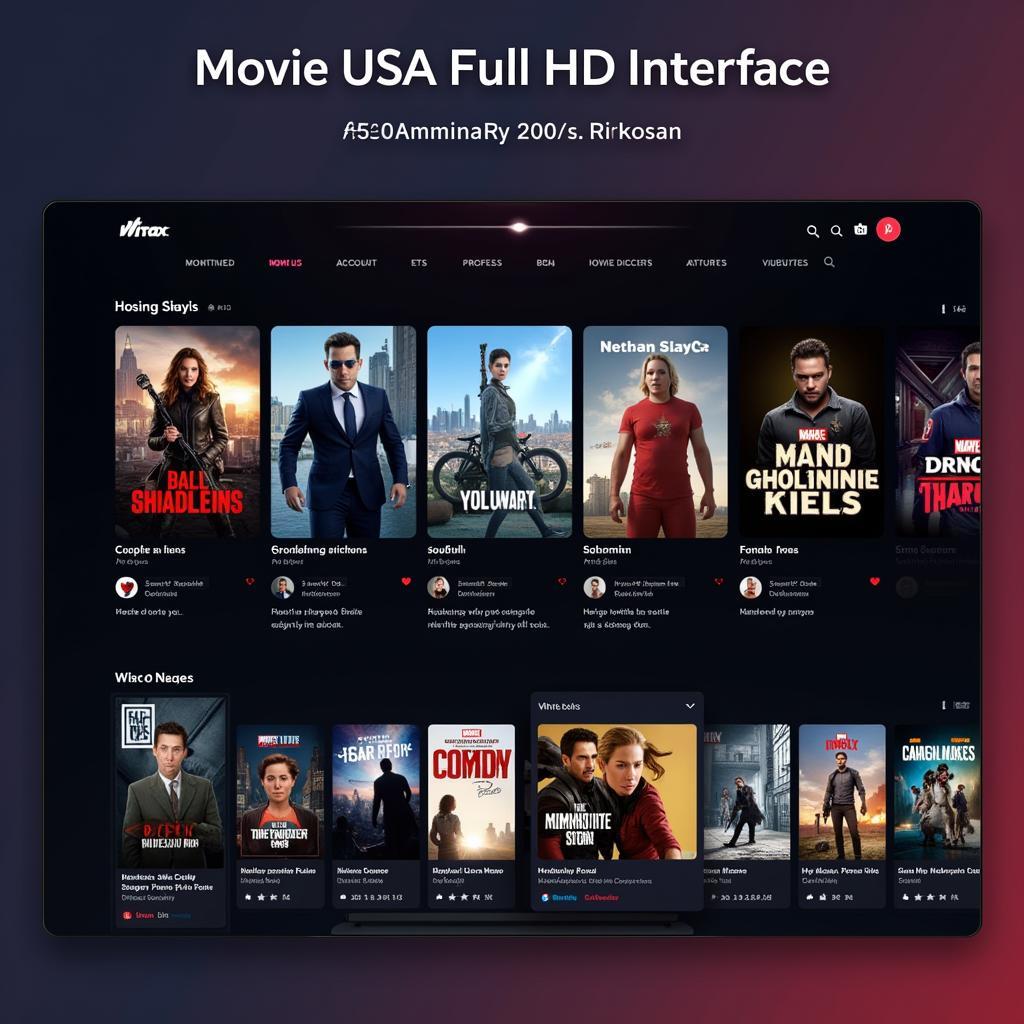 Movie USA Full HD Platform Interface